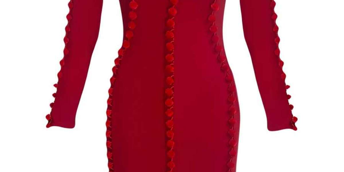 Elegance in Red: The Timeless Allure of the Red Pom Pom Dress