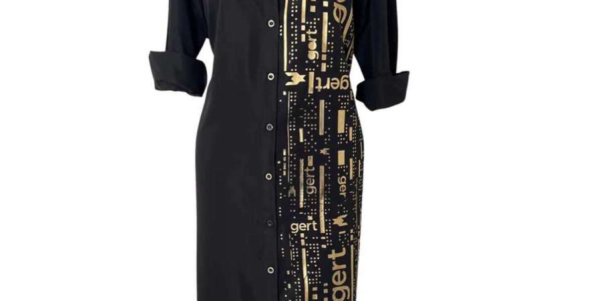 The Elegance of Black and Gold Shirt Dresses