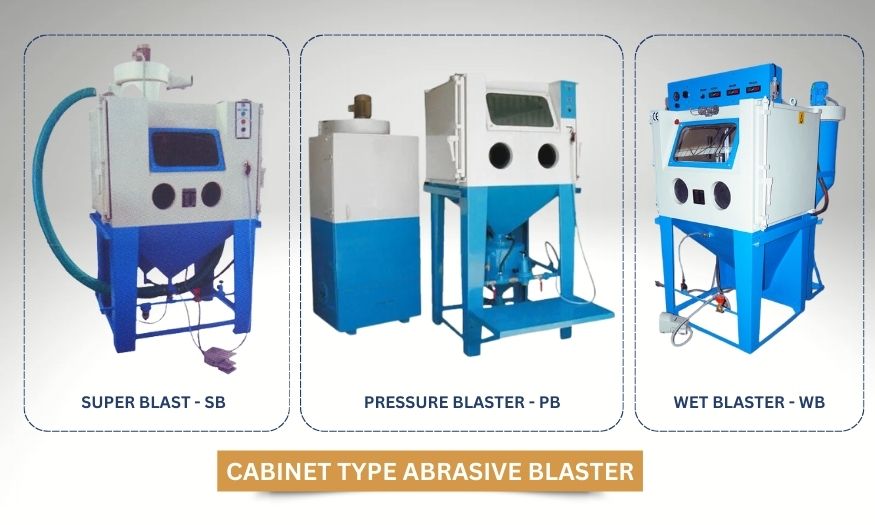 Cabinet type abrasive blaster machine manufacturer in Kolkata, India