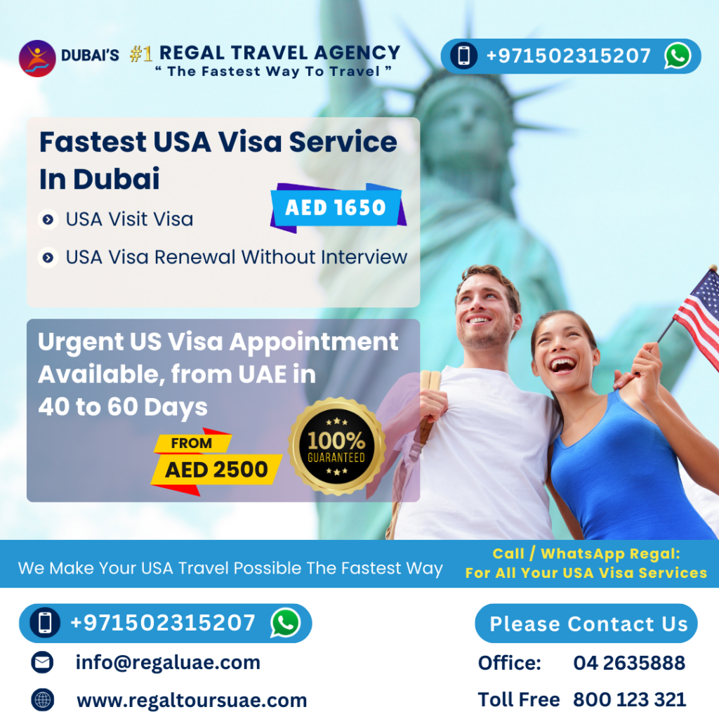 USA Visit Visa From Dubai | Urgent US Visa Appointment