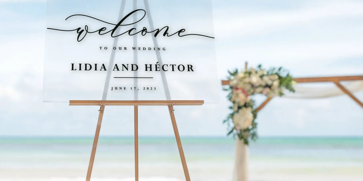 Personalized Modern Wedding Welcome Signs by iCustomLabel