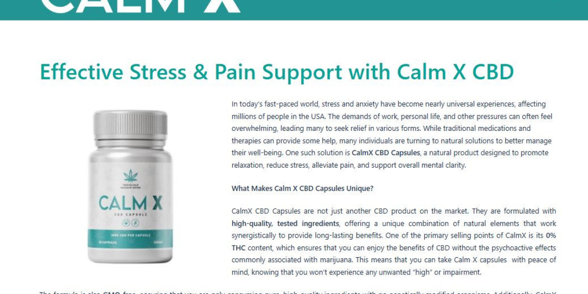 CalmX CBD "Official Website": Best Results, Benefits, Work?