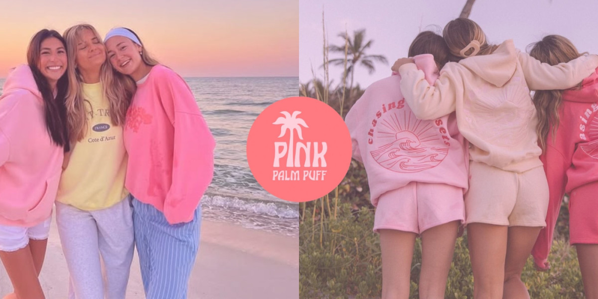 Pink Palm Puff Tracksuit Weekend Chill